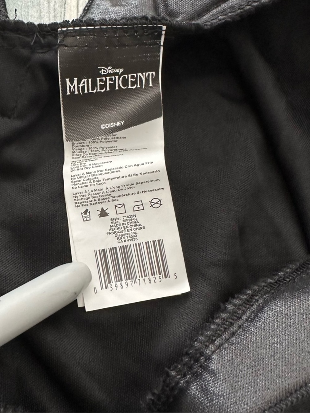 Maleficent Christening Gown Costume Womens Small 4-6 Official Disney FLAW - READ - Picture 6 of 12